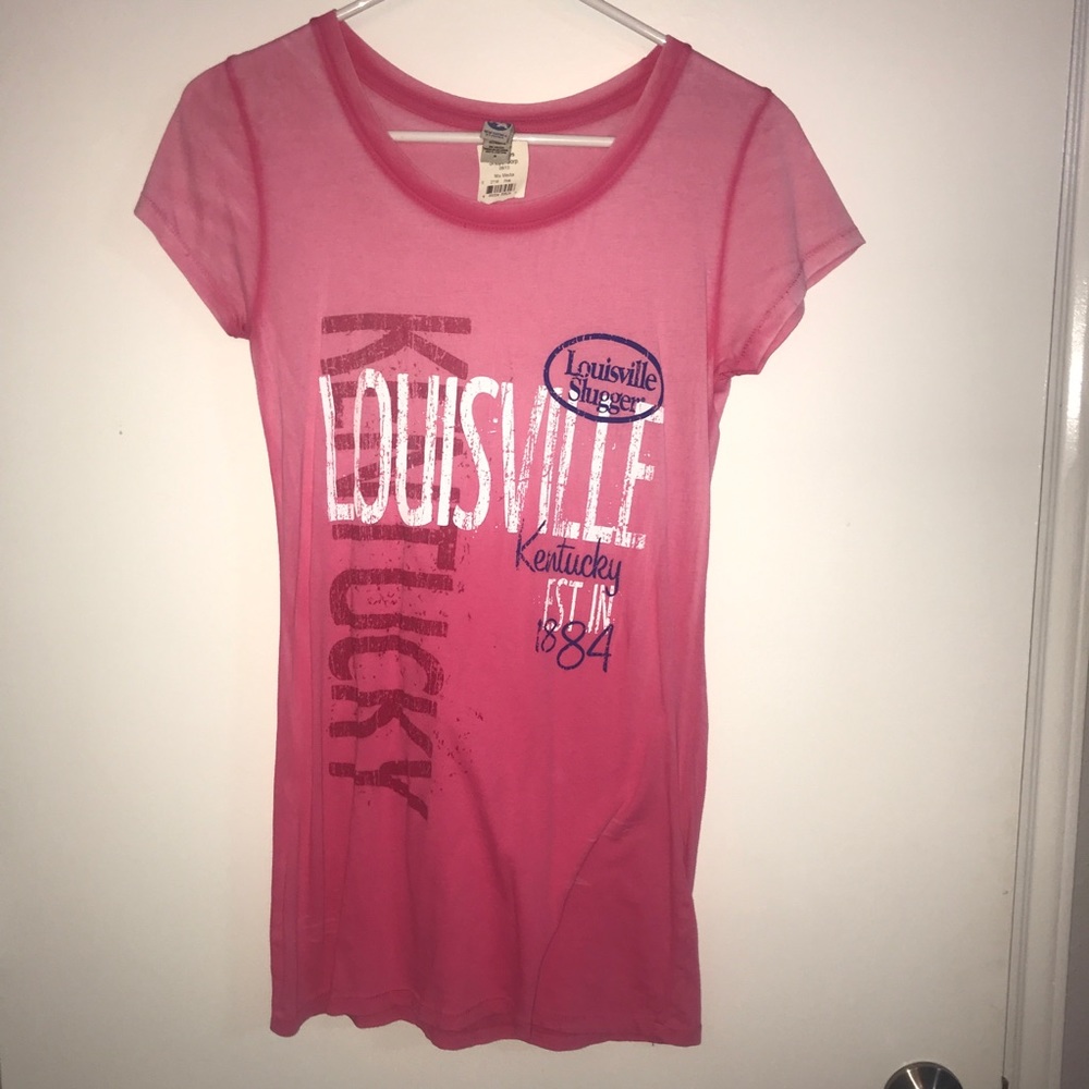NWT Louisville Slugger pink fitted T-shirt